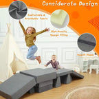 Canapé de jeu modulaire 8 pièces pour enfants, canapé de sol pour tout-petits garçons et filles, lit-canapé convertible avec housse lavable en machine, canapé de jeu multifonctionnel