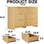 Commode en bois à 7 tiroirs avec glissières fluides, solution de rangement moderne pour chambres à coucher, salons et couloirs
