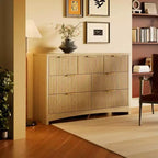 Commode en bois à 7 tiroirs avec glissières fluides, solution de rangement moderne pour chambres à coucher, salons et couloirs