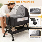 Kmaier Berceau Cododo 3 en 1, Cododo Bébé Pliable Facile à Monter et Transporter