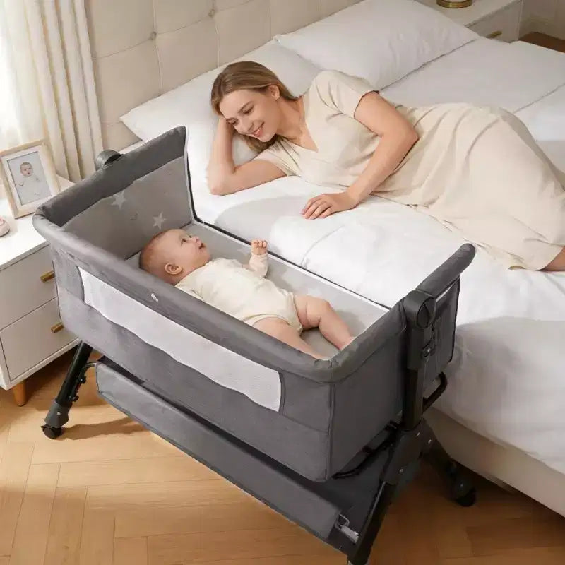 Kmaier Berceau Cododo 3 en 1, Cododo Bébé Pliable Facile à Monter et Transporter