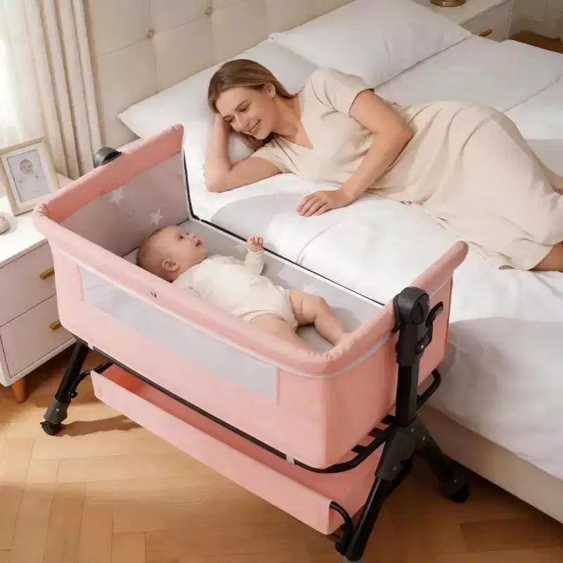 Kmaier Berceau Cododo 3 en 1, Cododo Bébé Pliable Facile à Monter et Transporter