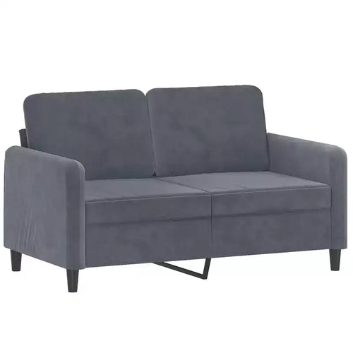 Canapé 2 places gris foncé velours 120 cm