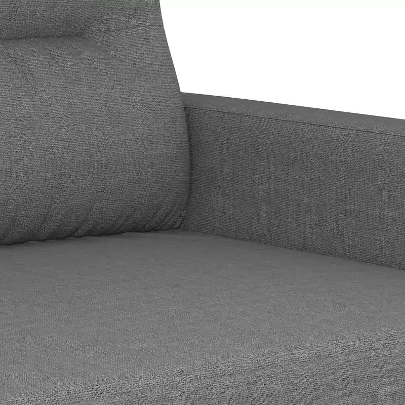 Ensemble de canapés Tissu gris foncé (100 % polyester), métal, textilène, contreplaqué