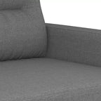 Ensemble de canapés Tissu gris foncé (100 % polyester), métal, textilène, contreplaqué