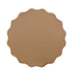 PexFix 30 Miroir décoratif rond ondulé à cadre en bois massif Miroir mural moderne de style ferme pour chambre à coucher, salle de bain, salon, entrée Bois naturel