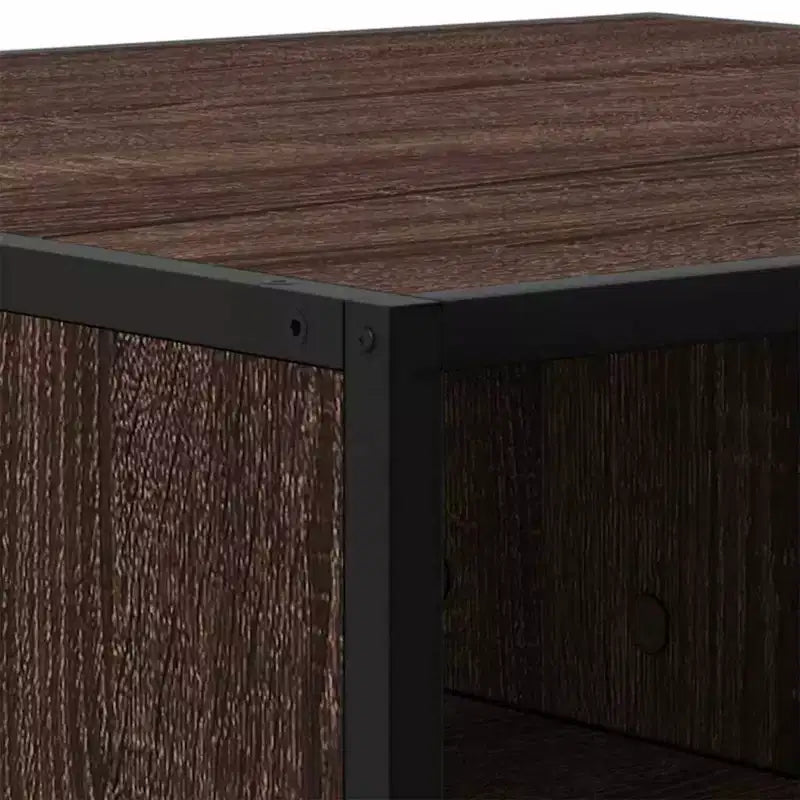 Table basse de rangement Clihome, table moderne carrée avec compartiment caché spacieux, finition mate