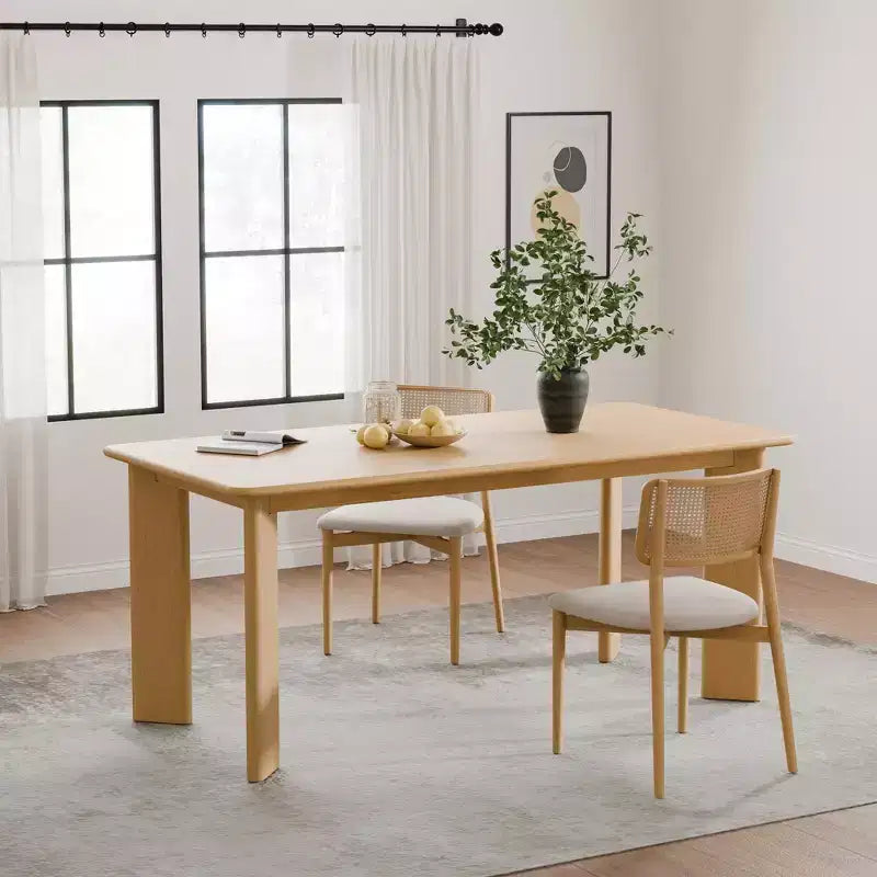Table à manger carrée noire de 170 cm pour plusieurs personnes, idéale pour la salle à manger et le salon.