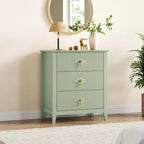 Commode GustoWave pour chambre à coucher avec 3 tiroirs, commode moderne de 71 cm de large avec poignée métallique, organisateur de tiroirs en bois pour chambre à coucher, salon