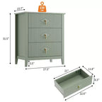 Commode GustoWave pour chambre à coucher avec 3 tiroirs, commode moderne de 71 cm de large avec poignée métallique, organisateur de tiroirs en bois pour chambre à coucher, salon