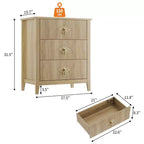 Commode GustoWave pour chambre à coucher avec 3 tiroirs, commode moderne de 71 cm de large avec poignée métallique, organisateur de tiroirs en bois pour chambre à coucher, salon