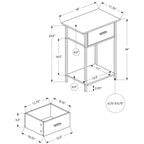 Table d'appoint Okak avec tiroirs de rangement, table d'appoint avec étagère inférieure et pieds en métal, table de canapé pour petit espace, salon