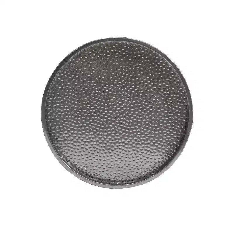 Tables d'appoint rondes modernes Okak avec marques de marteau, tables d'appoint cylindriques avec motif rainuré, tables de canapé pour salon, chambre, lot de 2