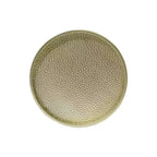 Tables d'appoint rondes modernes Okak avec marques de marteau, tables d'appoint cylindriques avec motif rainuré, tables de canapé pour salon, chambre, lot de 2