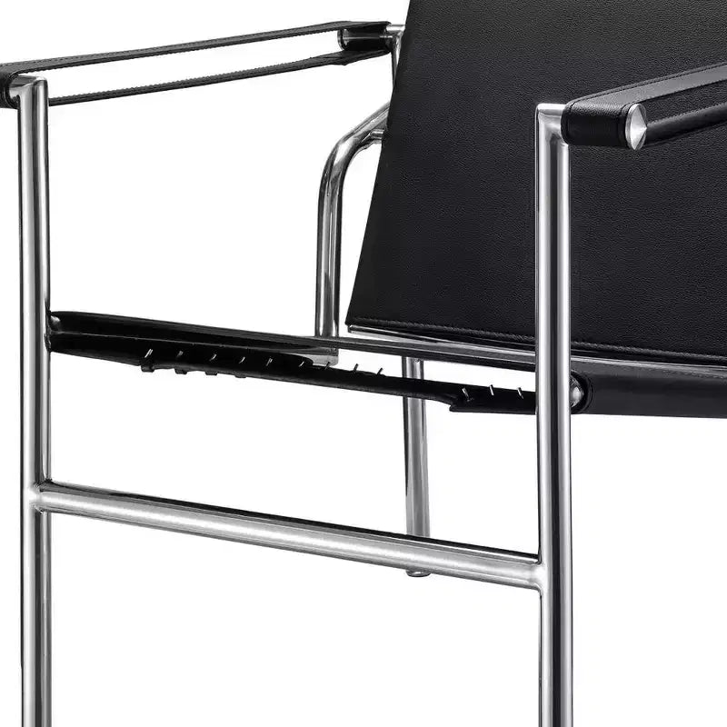 HomeRoots Fauteuil en acier inoxydable argenté 24 po