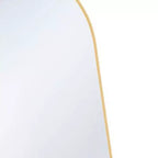 Miroir pleine longueur HomeRoots 59 po en arche, en métal doré, à poser et mural