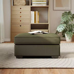 Pouf de salon Marvella de Roundhill Furniture avec revêtement en chenille Mosswood