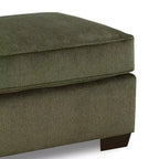 Pouf de salon Marvella de Roundhill Furniture avec revêtement en chenille Mosswood