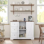 Meuble buffet avec portes, tiroirs, desserte de bar à café de style ferme