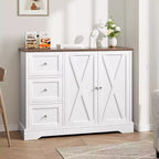 Meuble buffet avec portes, tiroirs, desserte de bar à café de style ferme