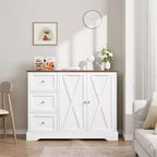 Meuble buffet avec portes, tiroirs, desserte de bar à café de style ferme