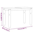 Clihome Table à manger de style ferme en pin pour 4 personnes, rustique, idéale pour les repas en famille et les réunions informelles