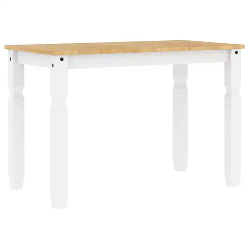 Clihome Table à manger de style ferme en pin pour 4 personnes, rustique, idéale pour les repas en famille et les réunions informelles