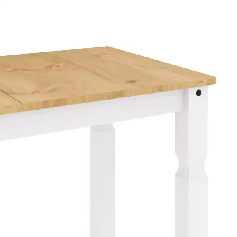 Clihome Table à manger de style ferme en pin pour 4 personnes, rustique, idéale pour les repas en famille et les réunions informelles
