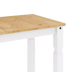 Clihome Table à manger de style ferme en pin pour 4 personnes, rustique, idéale pour les repas en famille et les réunions informelles
