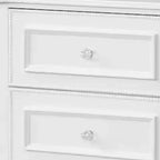 Table de chevet Royal Hampton, 2 tiroirs, cadre moderne en bois massif blanc, 68,6 cm