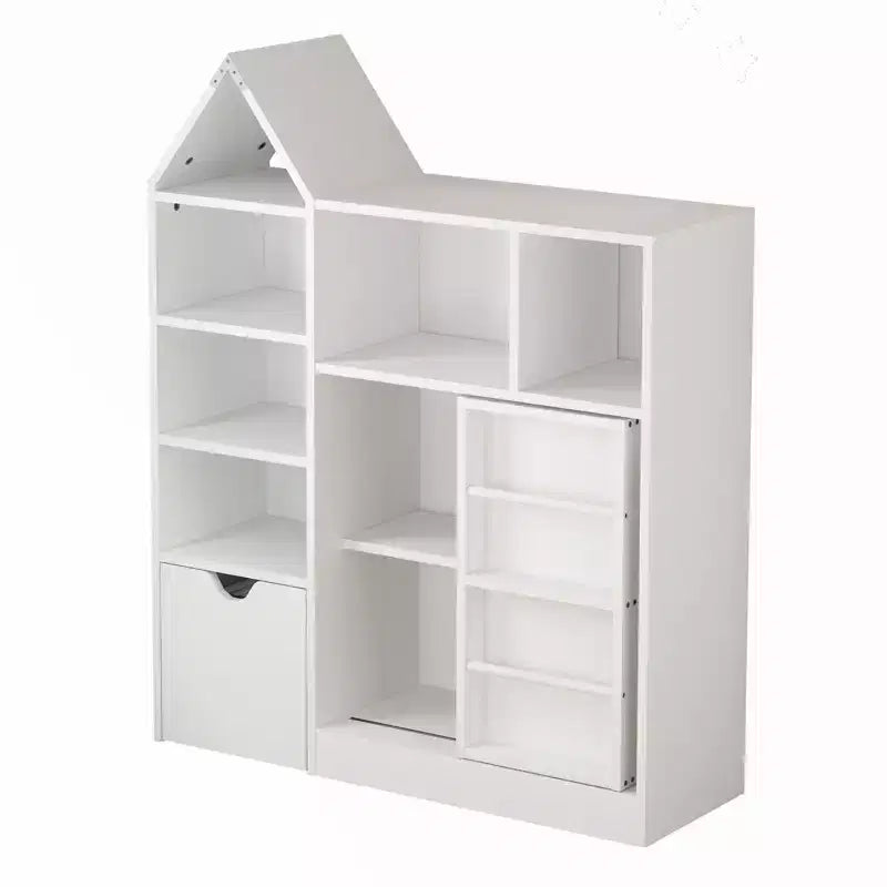 Étagère à Livres Enfant avec Tiroir Amovible, Bibliothèque 7 Casiers de Rangement, Meuble de Rangement Enfant pour Salle de Jeux, Chambre d'Enfant, Salle de Classe
