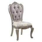 Lot de 2 chaises de salle à manger Royal Hampton de 27 pouces, velours, ton platine antique