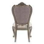 Lot de 2 chaises de salle à manger Royal Hampton de 27 pouces, velours, ton platine antique