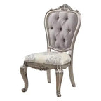 Lot de 2 chaises de salle à manger Royal Hampton de 27 pouces, velours, ton platine antique