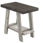 Table d'appoint avec étagère en bois contemporaine Roundhill Furniture Athens
