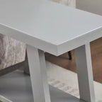 Table d'appoint avec étagère en bois contemporaine Roundhill Furniture Athens