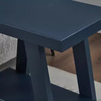 Table d'appoint avec étagère en bois contemporaine Roundhill Furniture Athens