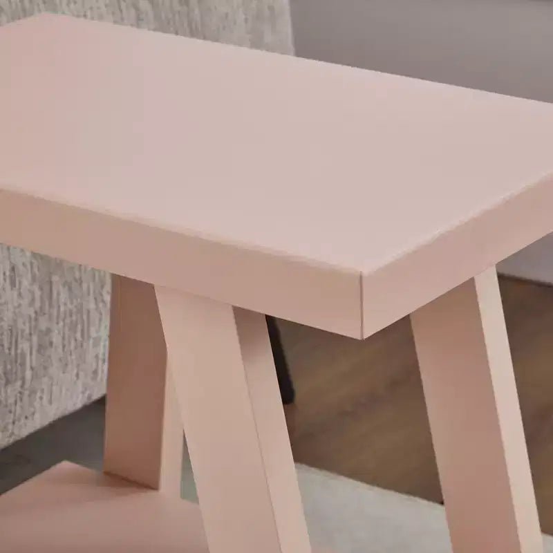 Table d'appoint avec étagère en bois contemporaine Roundhill Furniture Athens