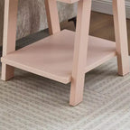 Table d'appoint avec étagère en bois contemporaine Roundhill Furniture Athens