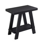 Table d'appoint avec étagère en bois contemporaine Roundhill Furniture Athens