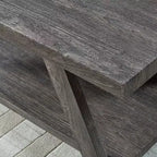 Table d'appoint avec étagère en bois contemporaine Roundhill Furniture Athens