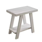 Table d'appoint avec étagère en bois contemporaine Roundhill Furniture Athens