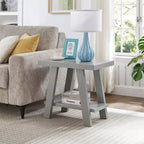 Table d'appoint avec étagère en bois contemporaine Roundhill Furniture Athens