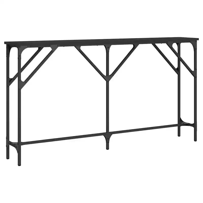 Console d'entrée Clihome avec pieds réglables, design industriel pour salon et couloir modernes - Noir