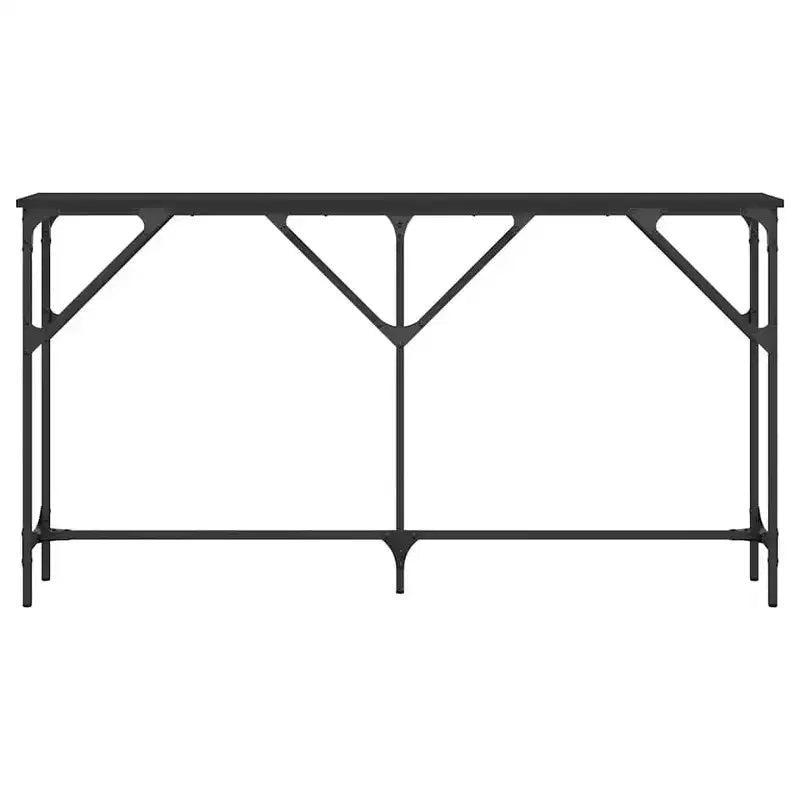 Console d'entrée Clihome avec pieds réglables, design industriel pour salon et couloir modernes - Noir