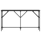 Console d'entrée Clihome avec pieds réglables, design industriel pour salon et couloir modernes - Noir