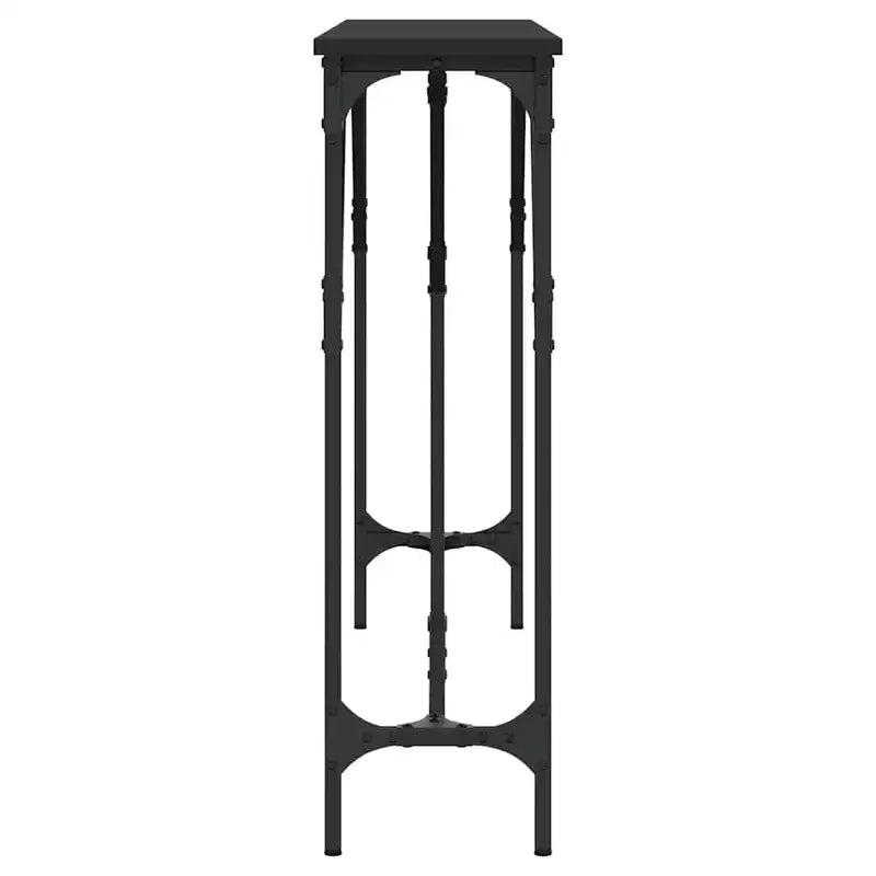 Console d'entrée Clihome avec pieds réglables, design industriel pour salon et couloir modernes - Noir
