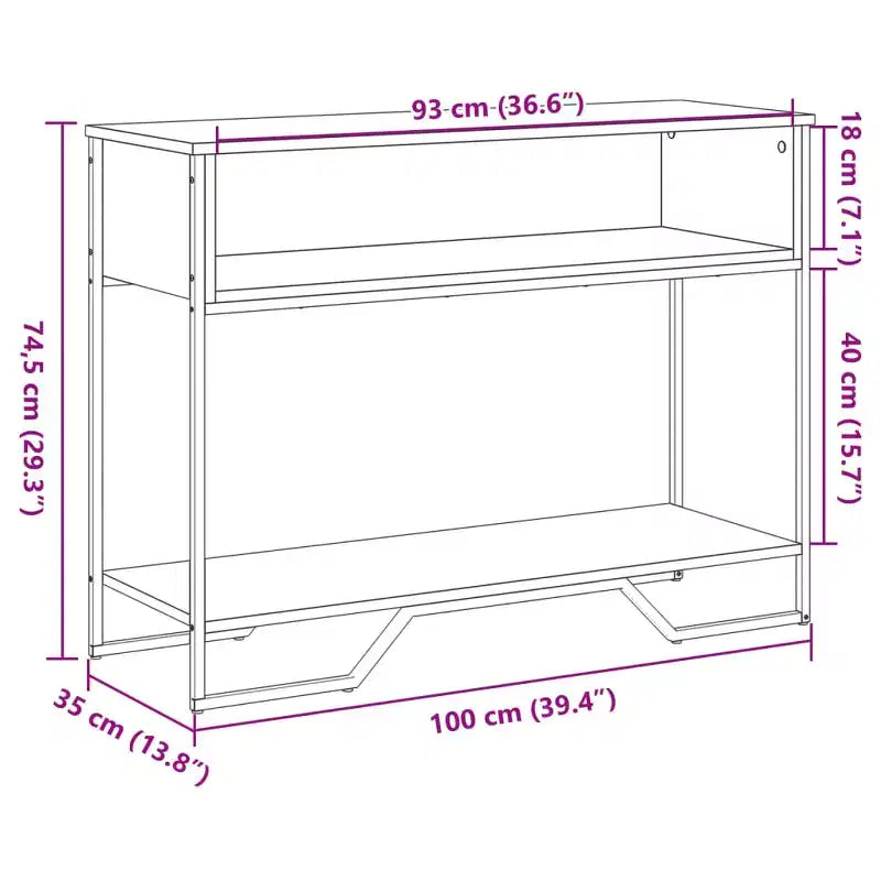 Clihome Table Console Sonoma Moderne, Chaleureuse et Spacieuse pour Entrée, Table de Couloir Robuste