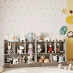 Organisateur et étagère en bois – Bibliothèque à 5 sections, meuble pour crèche, chambre de bébé, placard pour tout-petits pour la maternelle, la salle de jeux ou la chambre à coucher