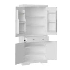 6 tablettes de porte et 4 étagères réglables, Armoire en bois moderne pour salle à manger, pour salon, salle à manger, buanderie